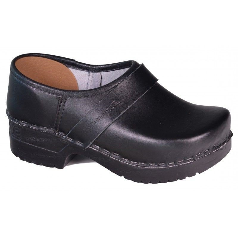 Schoenklompen KIDS Euro-Dan dichte hak zwart